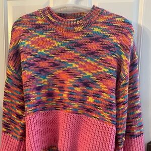 NWOT POL adorable colorful sweater.